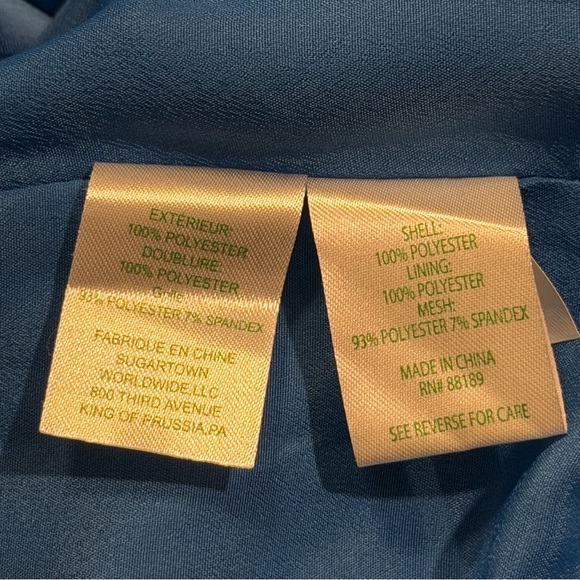 Lilly Pulitzer NWT Size 14 Morelle Blue Carlynn Strapless Satin Mini Dress Party - Picture 7 of 9